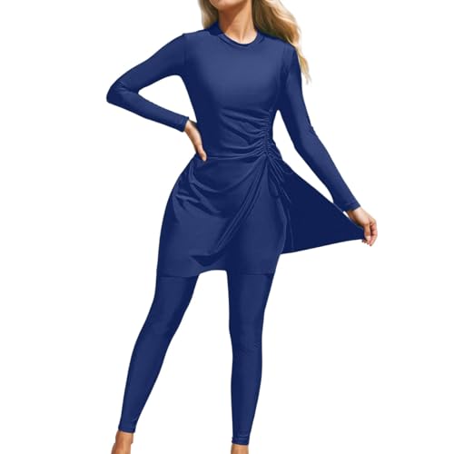 Generisch 2026 Maillot de bain musulman couvrant 2 pièces avec protection pour la plage et le surf, BU1, 0.00
