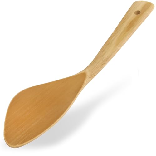 Morikuru(モリクル) 日本製 炒飯ヘラ 30cm 竹製 ヘラ ターナー 炒飯 ベラ 杓文字 竹ベラ 木べら SG Wonder zone MY04-02 左利き用
