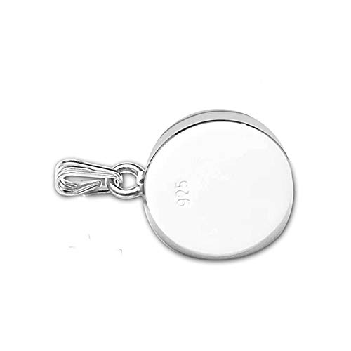 925 Sterling Silver Bezel Tray Pendant Bezel Cups Fit 16Mm Round Cabochons Setting For Necklace Jewelry Making #TOP6