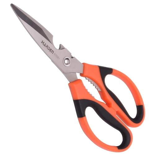 Tijeras de Acero Inoxidable de 210mm, Multiusos para Cocina con Mango Ergonómico, Apertura de Botellas y Corte de Nueces, Perfectas para Cocina, Ideal para Chef y Uso Doméstico.