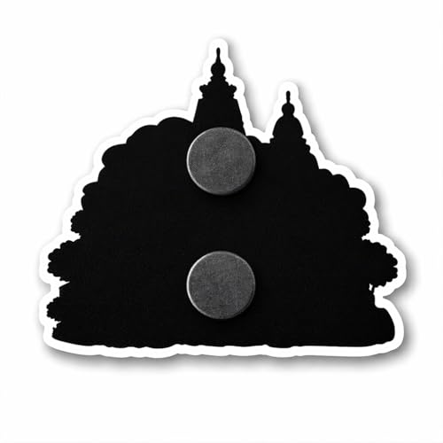 Image of Naxon Bhubaneswar City Theme Souvenir Wooden Fridge Magnet | Lingaraj Temple Odisha Landmark Design 3x3 Inch Refrigerator Magnet for Kitchen & Home Decor | Travel Gift Bhubaneswar | Pack of 1