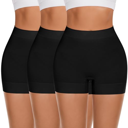 Image of FRESBEIT Slip Shorts for Women Under Dress,Boyshorts Panties Anti Chafing Boyshorts Smooth Shapewear Shorts