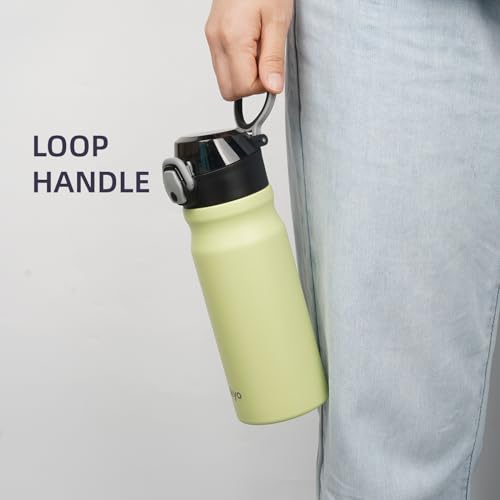 Image of Konokyo 18 oz Insulated Stainless Steel Sports Water Bottle with Straw Lid