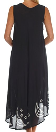 Sakkas Moon and Stars Batik Caftan Tank Dress/Cover Up2