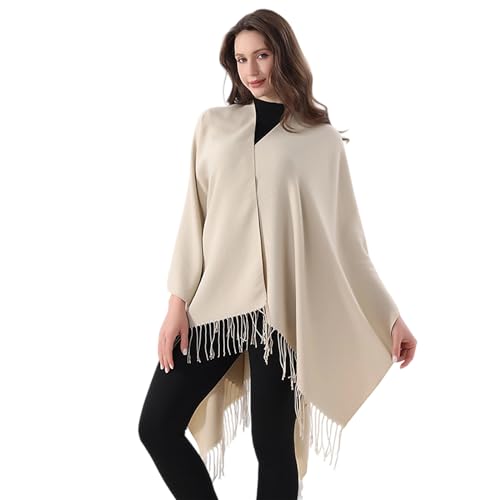 Chal para mujer bufanda de punto gruesa capa de invierno calida a cuadros
