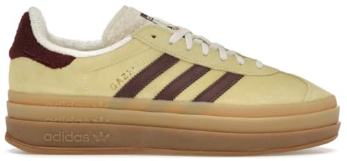 adidas Gazelle Bold Womens Sneaker (Yellow Maroon, 8.5)