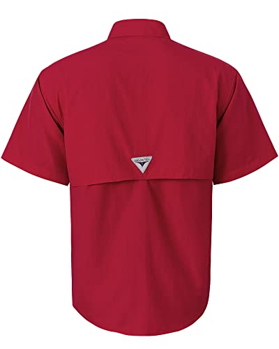 Image of Alimens & Gentle Short Sleeve Fishing Shirt Wicking Fabric Sun Protection Casual Button Down Shirts