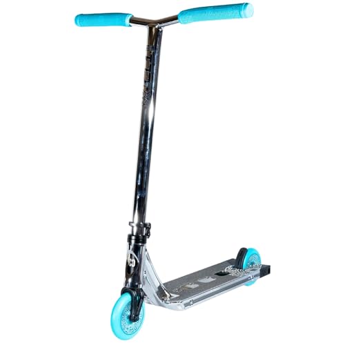 CORE Patinete Trick Tret Roller de 110 mm, ruedas Abec 9, para principiantes y profesionales, a partir de 5 años, altura de 78 a 95 cm, incluye pegatina Fantic26 (Park CL1 Mini H = 75 Chrome/Teal)