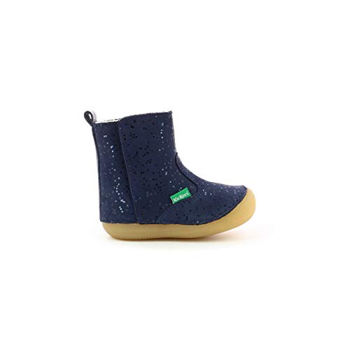 KICKERS 739125 10 10 Niñas Botas cortas al tobillo, MARINA METALICA, 19 EU
