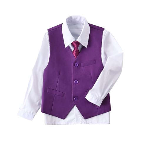 Boys Slim Fit Vest Summer Prom Dress Waistcoat Vest with Pocket, Size 2-204