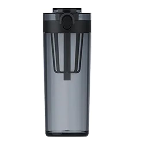 Xiaomi Garrafa de água Tritan 600 ml, copo portátil sem BPA com coador de chá e trava à prova de vazamento, operação com uma mão, para viagens/esportes (cinza escuro)