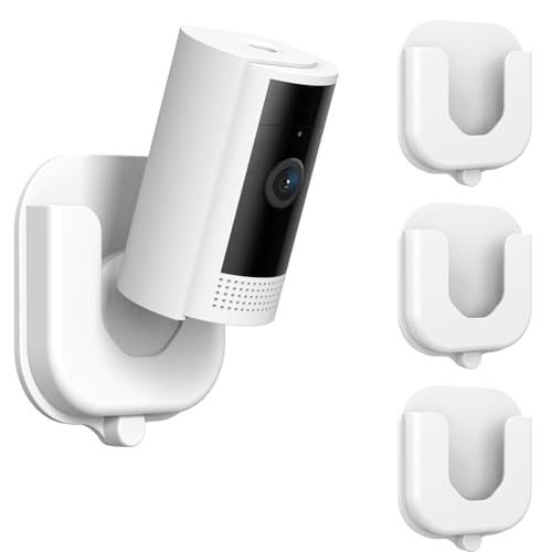 3-Pack Drill-Free Adhesive Wall Mount for Ring Indoor Cam (1st Gen and 2nd Gen) Bracket Stand