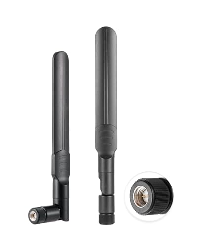 Vecys 2PCS 4G LTE Antenna 3dBi External SMA Male Antenna Compatible with 4G LTE Wireless CPE Router Hotspot Cellular Gateway Router Modem