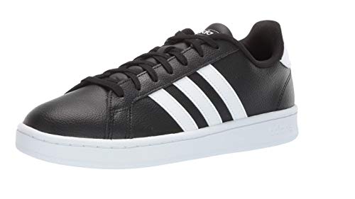 adidas mens Grand Court Tennis Shoe, Black/White, 12 US