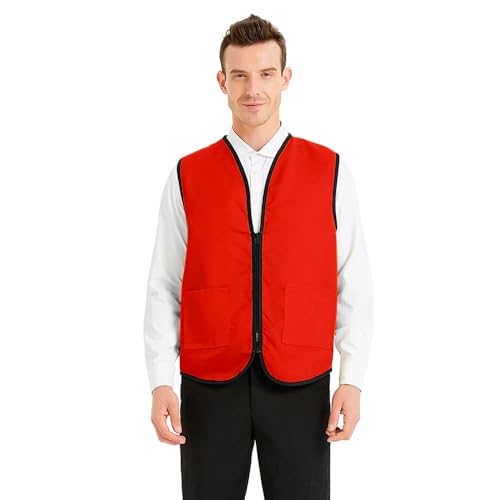 TopTie Supermarket Uniform Vest Zipper Volunteers Event Vest Unisex Waistcoat4
