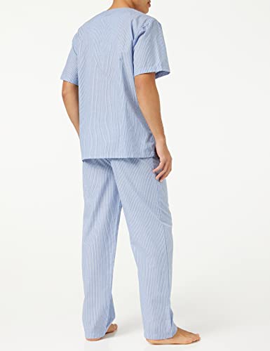 Fruit of the Loom Men's Broadcloth Short Sleeve Top and Long Pants Pajama Set4