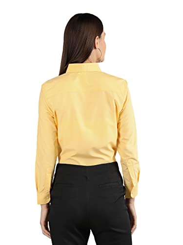 Image of CHKOKKO Women Solid Polycotton Regular Formal Shirt