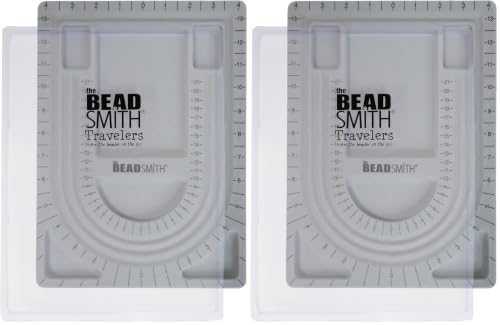 Image of The Beadsmith Bead Board with Cover, Grey Flocked (Pack of 2)