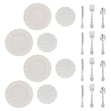 Photo Gallery gatuida 1 set di accessori da cucina in miniatura - piatti per casa delle bambole in scala 1:12 con cucchiai, forchetta e coltello - stoviglie in lega per decorazioni per case delle bambole e Photo Gallery gatuida 1 set di accessori da cucina in miniatura - piatti per casa delle bambole in scala 1:12 con cucchiai, forchetta e coltello - stoviglie in lega per decorazioni per case delle bambole e