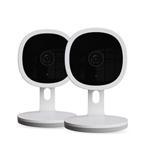 CALEX Caméra de Sécurité Intelligente, Caméra IP WiFi 2K avec Commande Via App, Vision Nocturne et Audio Bidirectionnel, pour Intérieur, Pack de 2