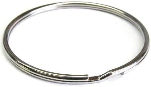 58mm Large Nickel Heavy Duty Split Ring Keyring Jailer