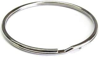58mm Large Nickel Heavy Duty Split Ring Keyring Jailer