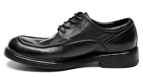 Santimon Mens Oxfords Fomarl Dress Genuine Leather Goodyear Welted Handicraft Derby Fashion Tuxedo Wedding Business Casual Prom Shoes for Men3