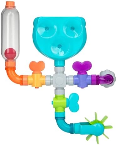 Nuby Wacky Waterworks Pipes Bath Toy with Interactive Features for Cognitive Development (Colors May Vary) 3