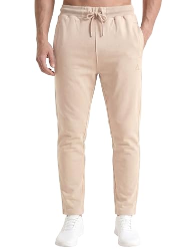 Image of Clans & Hans Men's 100% Pure Cotton Regular Fit Mid Rise Track Pant with Zipper Side Pockets and Back Pocket | Casual Gym Jogging Lounge Wear