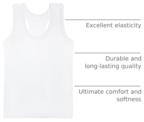 Image of Soft Undershirt Tank Top Cotton Sleeveless Shirts for Girls Or Boys