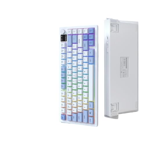 ���^�Ód�L�[�{�[�h 4000mAh Trl ���[�h 75% Type-C �f�B�X�v���C��� AF82 �ƌ݊�������(Blue-Three-mode)