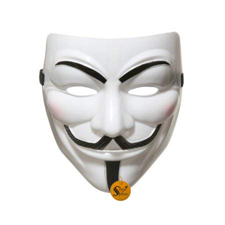 Sage Square Legendary Face Mask for Cosplay Theme Parties. (Vendetta White)