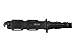 MetalTac Rubber Knife Training with Sheath for Airsoft Guns, Martial Arts Guard Fight; Included Leg Holster Holder Handle Grip (Black)