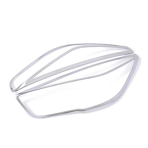 Kadore ABS Chrome Front Headlight Head Lamp Trim Cover Bezels for Ford Kuga Escape 2017 2018 3rd Ge 2PCS