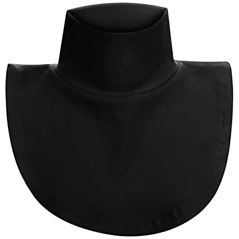 Lusofie Women Fake Turtleneck, Mock Turtleneck for Women Cotton Fake Collar Half Blouse Black Cover