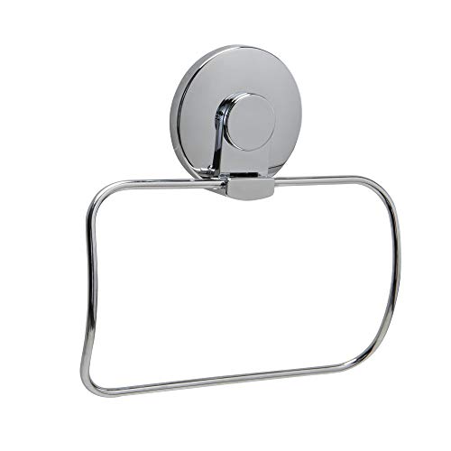 Bath Bliss Gel Suction Towel Holder | No Tools Required | Convenient Bathroom Organization | Chrome