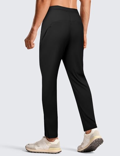 Auxo Men's Athletic Pants Workout Running Joggers Mens Ankle Zip Athletic Pants with Zipper Pockets Black XL — view 3