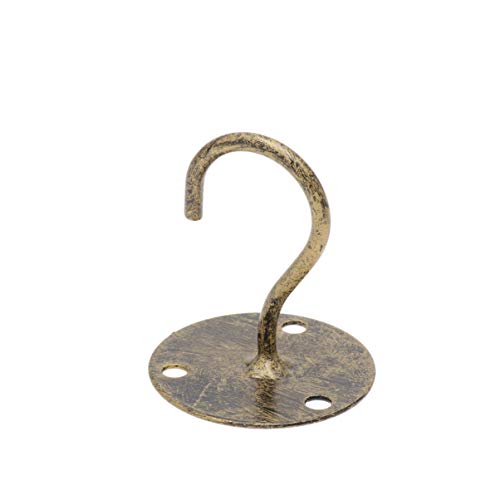 Hemoton Deckenhaken für Hängende Pflanzen,2 Stück Edelstahl Haken für Pflanzkörbe, Wandhalterungs Laternen Kleiderbügel Blumenpflanzentöpfe Halterung mit Schrauben zum Aufhängen von Vogelfutterspender – Bild 3