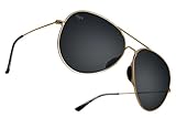 Shady Rays Aviator Tangle Free - Black Gold/Smoke Lens, Medium/Large