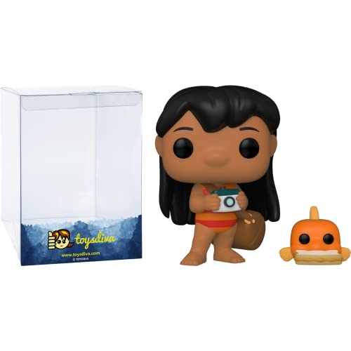 L I L O With Pudge: P O P ! Vinyl Figurine Bundle With 1 Compatible 'Toysdiva' Graphic Protector (1047-55621 - B)
