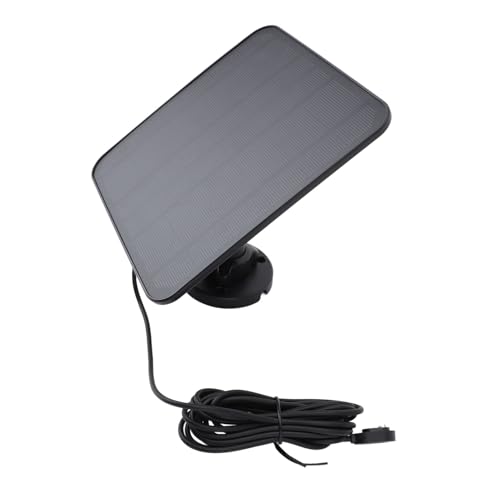 Bewinner Panneau Solaire 5 W pour Caméra de sécurité, Chargeur de Borne Magnétique pour Caméras Pro 4 Pro 5S 3 Ultra 2, étanche IP65, Support Réglable à 360°, Câble de