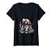 Women's Tummy Hurts Funny Medieval Knight Dark Humor Art V-Neck T-Shirt