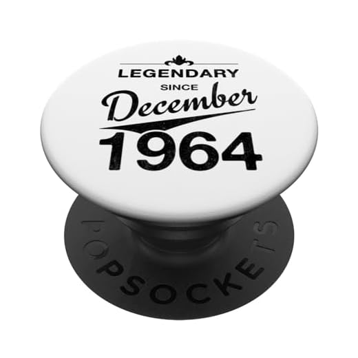60 cumpleaños Nacido en Diciembre de 1964 Vintage 60 años PopSockets PopGrip Intercambiable