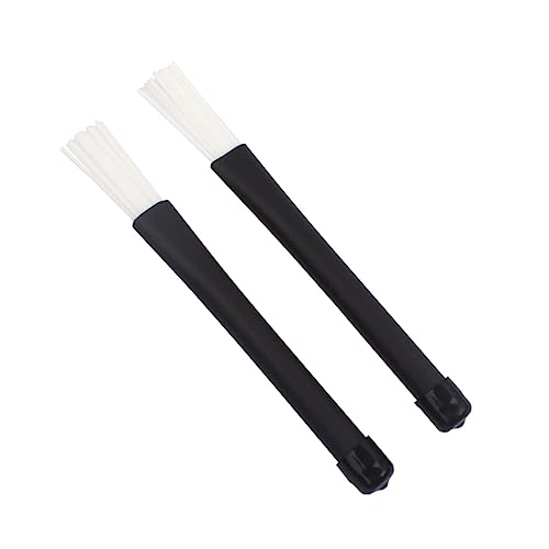 Abaodam 1par Cepillos Retráctiles de Jazz para Batería, Puntas Flexibles, Palillos Telescópicos, Accesorios de Percusión en Negro y Blanco, Livianos para Mejor Calidad de Sonido miniatura 4