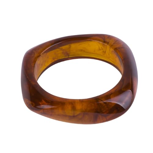Bracelet résine acrylique caiyao anti-oxydation style écaille de tortue léger pour peaux sensibles