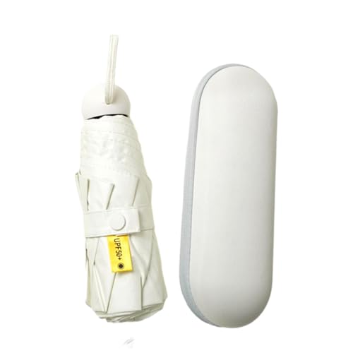Mini Paraguas De Viaje Con Estuche, Paraguas de bolsillo para lluvia y sol, Protección contra la lluvia y el sol, impermeable, a prueba de viento, paraguas de bolsillo compacto para niñas, mujeres,