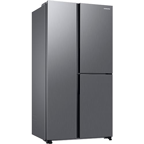 Samsung Frigorífico con congelador de 178 cm, 645 l de capacidad, congelador de 242 litros, modo AI Energy Mode, centro de beverage interior, conexión de agua dulce, aspecto de acero inoxidable
