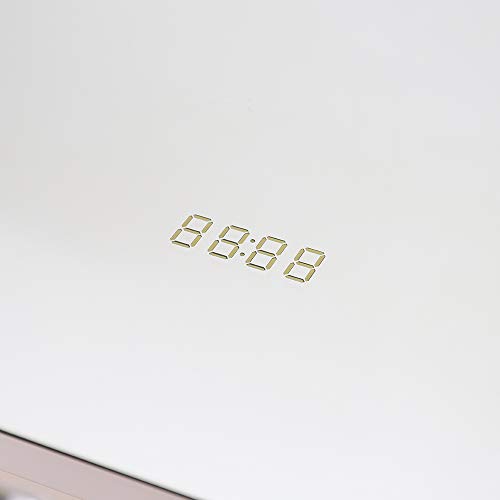 Warmiehomy 80x60cm LED Bathroom Mirror with Lights Illuminated Bathroom Mirror with Demister Pad Shaver Socket for Makeup Cosmetic Shaving Wall Mounted…