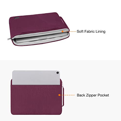MOSISO Laptop Shoulder Bag Compatible with MacBook Air/Pro,13-13.3 inch Notebook,Compatible with MacBook Pro 14 2023-2021 A2779 M2 A2442 M1, Polyester Briefcase Sleeve with Side Handle, Burgundy3