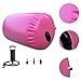 Aymzbd Inflatable Gymnastics Mat, Inflatable Tumbling Mat Lightweight Air Roller Gymnastics Barrel for Cheerleading Outdoor Home Use, Pink